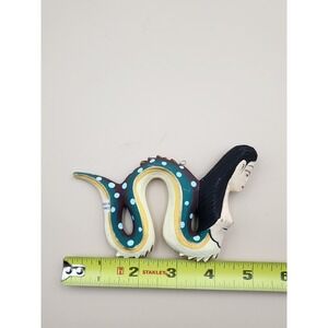Mythical Serpent‎ Figurine Indonesia Hand Painted Wood Snake Woman Ornament